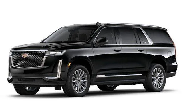 Luxury 2021 Cadillac Escalade ESV executive SUV for premium chauffeur services and airport transfers in St. Louis.