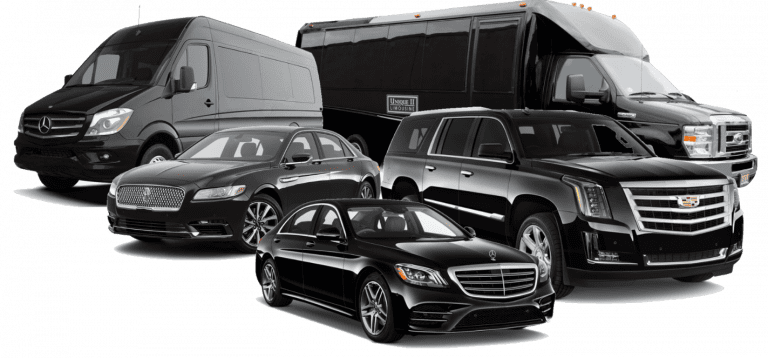 Vehicles St. Louis Black Limousine executive fleet featuring luxury sedans, SUVs, and passenger vans for professional chauffeur services.