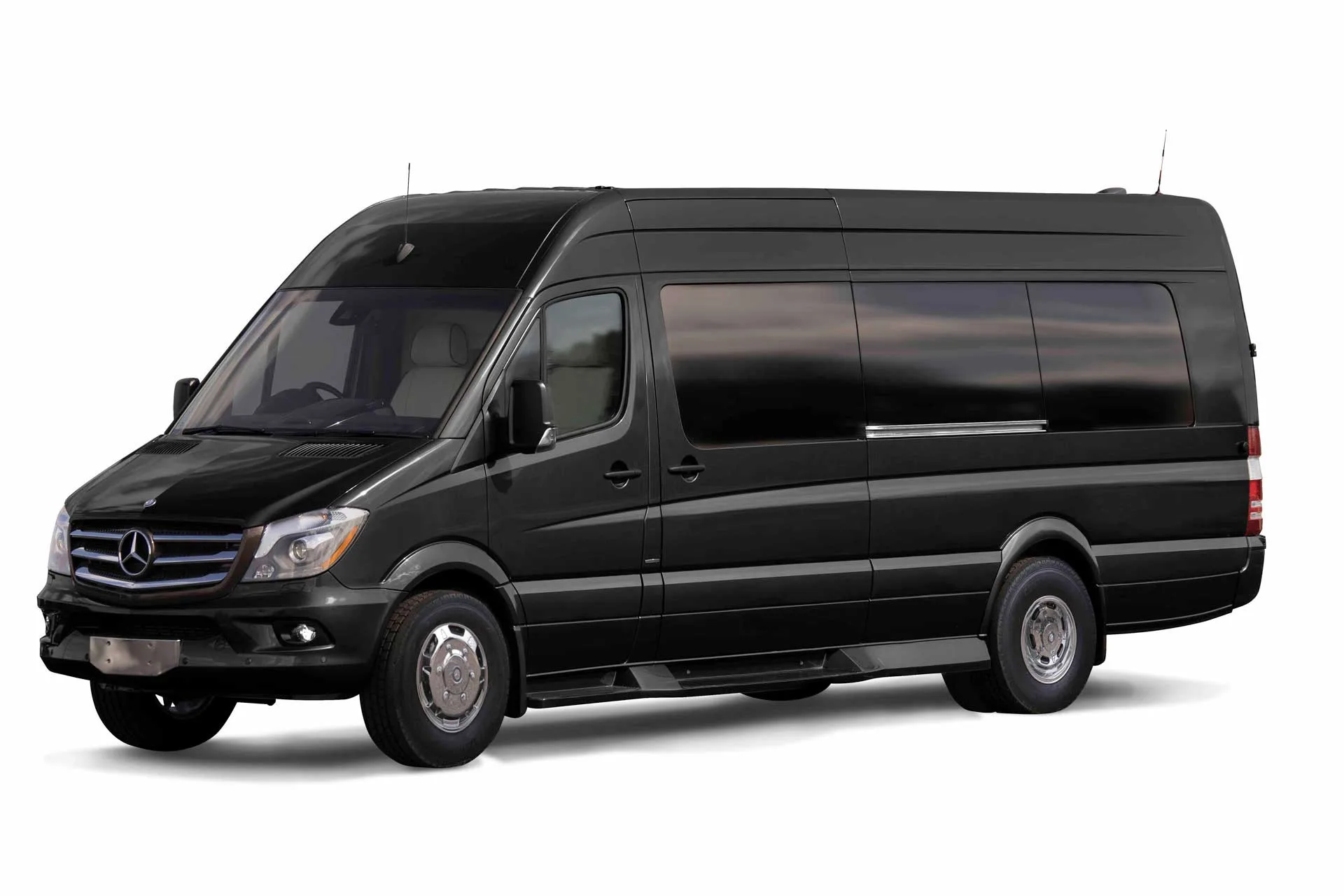 Luxury Mercedes-Benz Sprinter executive van for group airport transfers and corporate travel in St. Louis.
